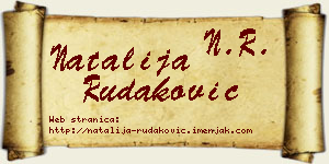 Natalija Rudaković vizit kartica